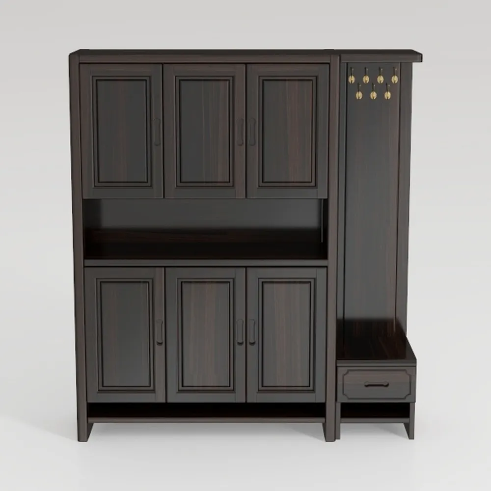 SIHANM Black Storage Cabinet with 2 Drawers