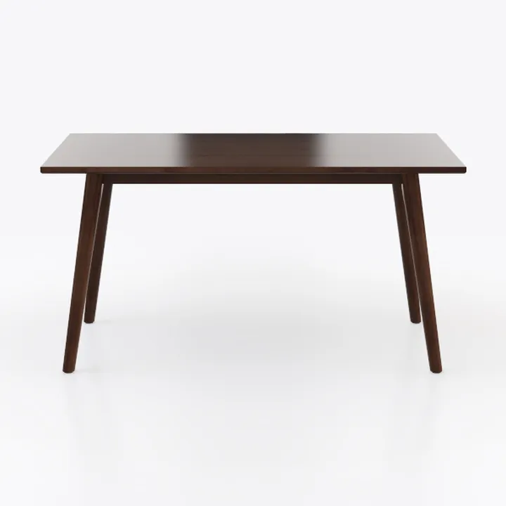 Minimalist Mid-Century Walnut Solid Wood Dining Table 3D Model