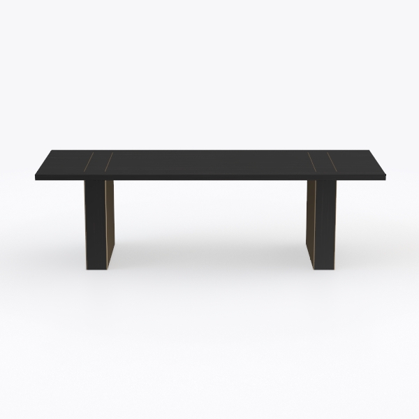 Tribesigns 70.87-Inch Black Dining Room Table for 
