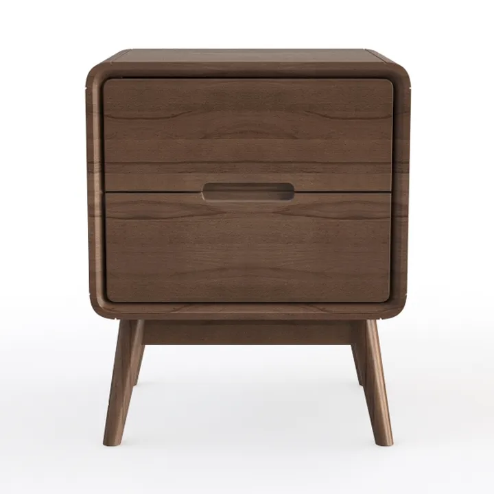 HASMI Nightstands Locker Black Walnut Bedside