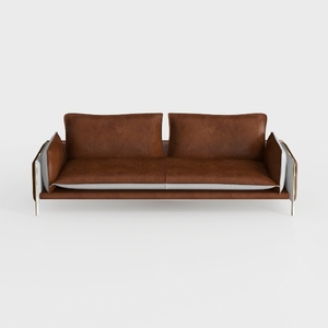 COLAMY 95" Oversized PU Leather Sofa for Living Ro