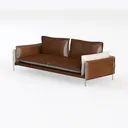 COLAMY 95" Oversized PU Leather Sofa for Living Ro Left 45 Degree View