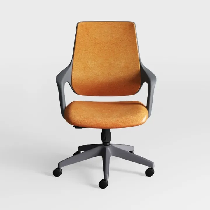 Ergonomic Brown Leather Office Chair Swivel Comput