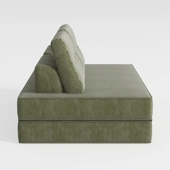 KIVENJAJA 111”W Corduroy Sectional Couch, Modern 2