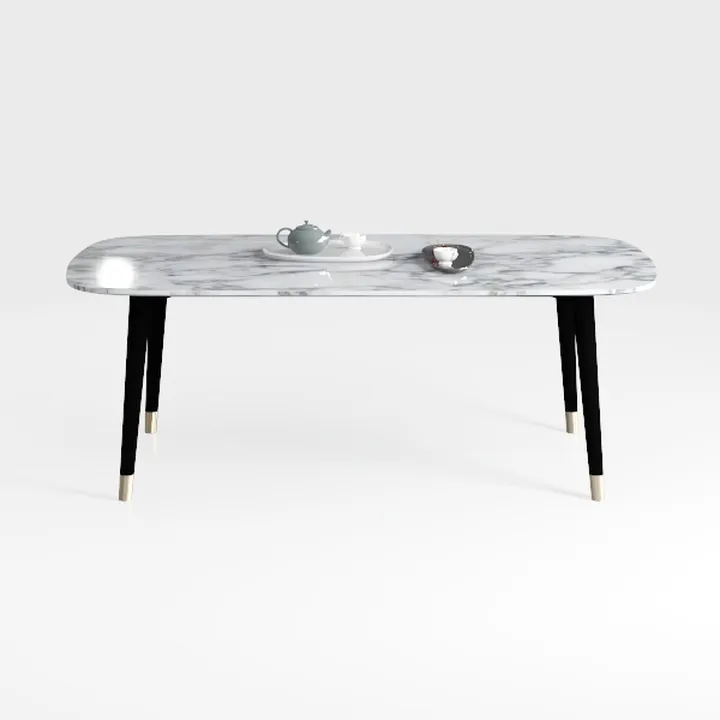 Steve Silver Kinsley Desk with White Marble Veneer