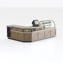 bakery counter-Bakery Free Right 45 Degree View