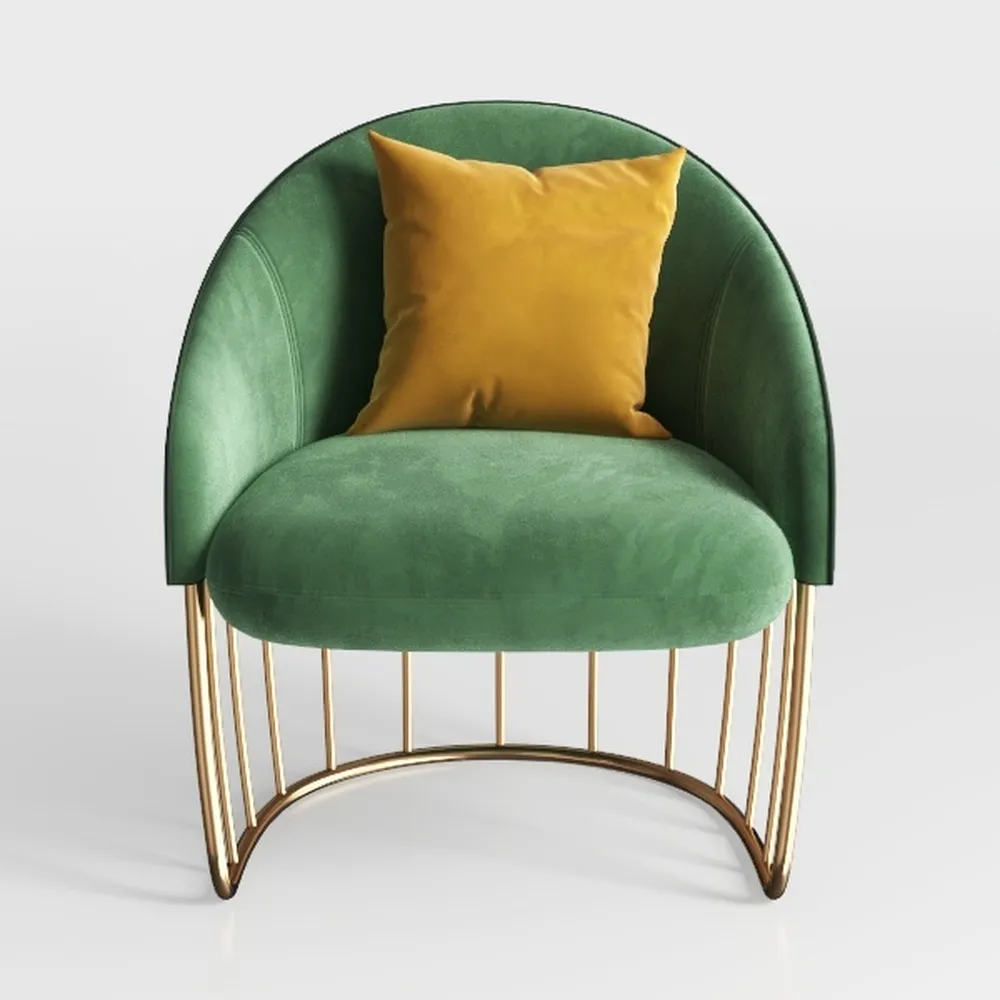 Aimerive Upholstered Living Room Chair Velvet Acce