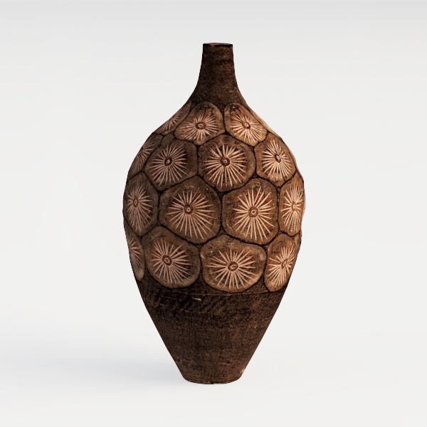 Brown Ceramic Rustic Farmhouse Vase Jug Pitcher