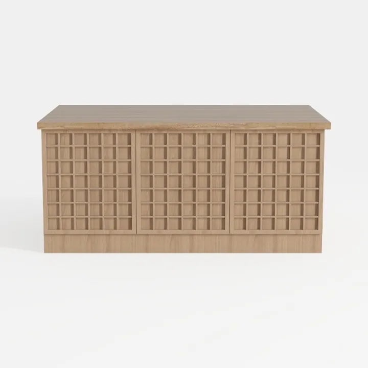 Fluted Buffet Cabinet with Storage, Sideboard