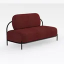 Foldable Three Person Fabric Sofa Bed, high Reboun Right 45 Degree View