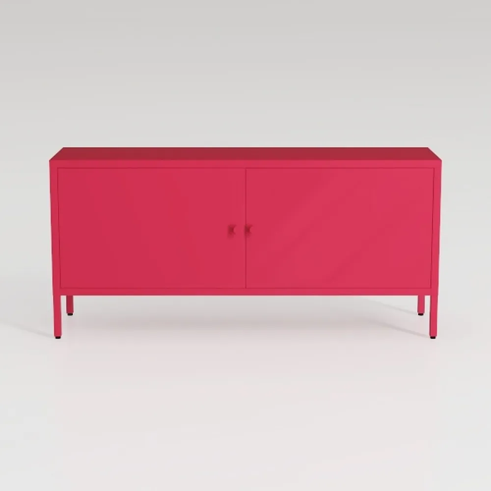 2 Door Metal Accent Storage Cabinet for Bed Room