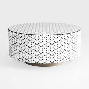Minimalist Geometric Pattern Round Coffee Table 3D Model