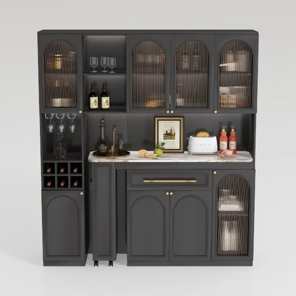 FINETONES 72" Pantry Cabinet, Kitchen Hutch Food