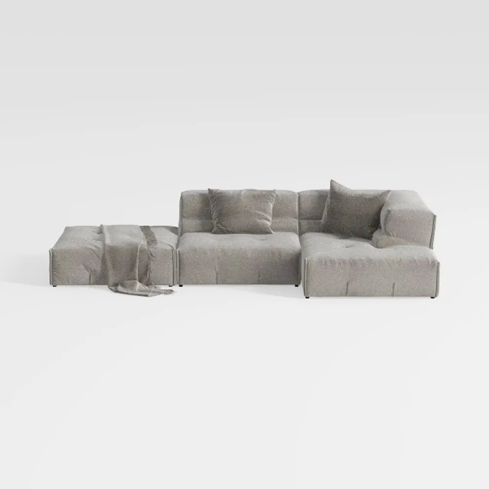 Oversized Modular Sectional Sofa with Ottomans,8