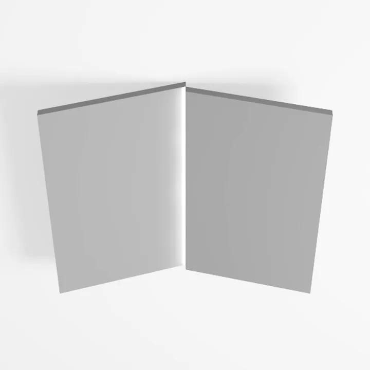 Minimalist Solid Wood Dual Panel Wall Decor 3D Model