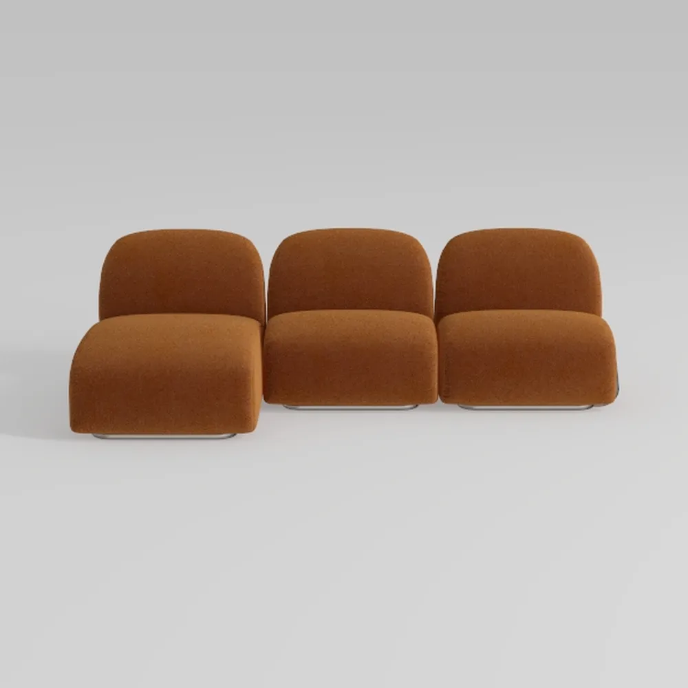 122" Deep Seat Curved Sectional Sofa - Cloud Round