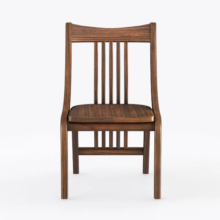 Solid Walnut Wood Modern Dining Chair 3D Model