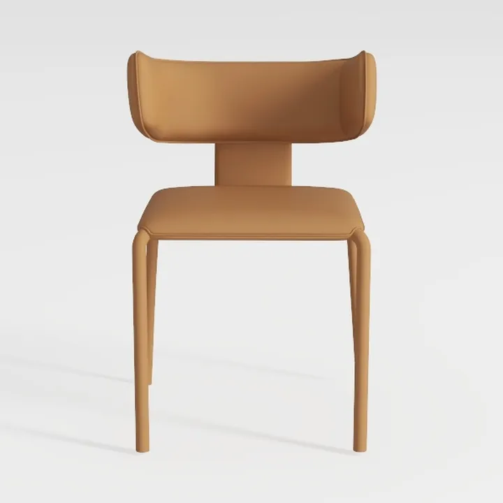 Minimalist Modern Leather Dining Chair 3D Model