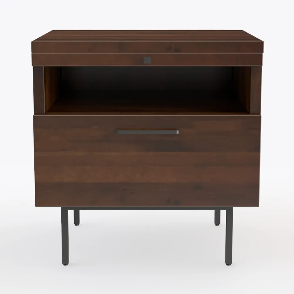 HULALA HOME Nightstand with Charging Station, Set