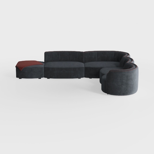 P PURLOVE Modular Sectional Sofa, 4 Free Combined