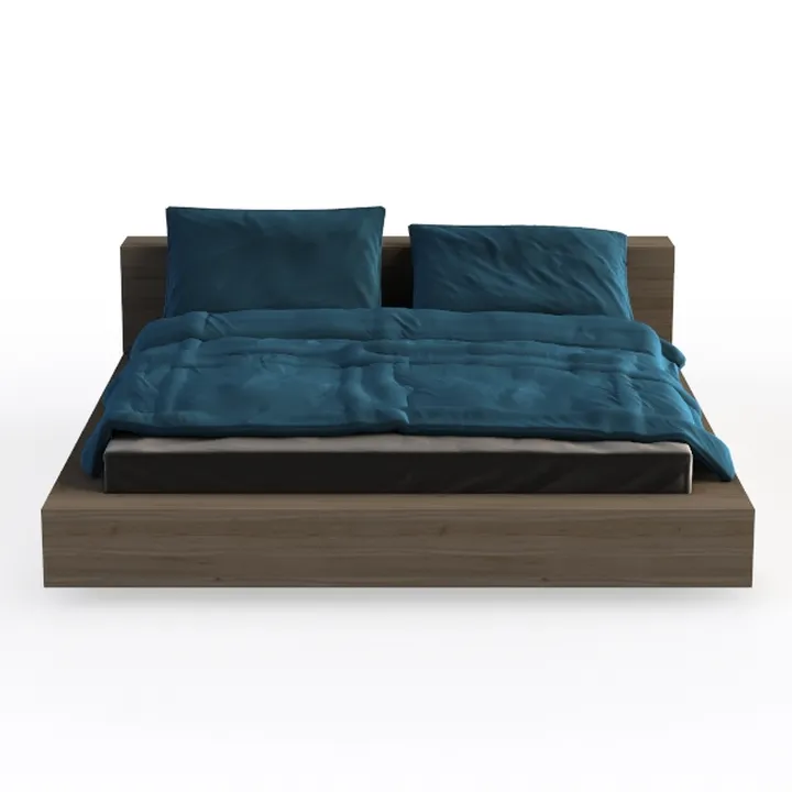 Victoria Brown Wood Frame Full Size Platform Bed w