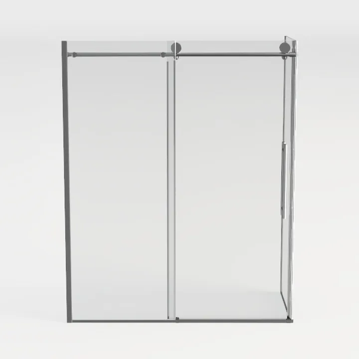 Modern Glass Metal Sliding Shower Door 3D Model