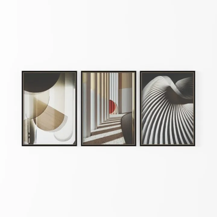 Minimalist Modern Abstract Architectural Wall Art Prints 3D Model