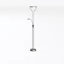 Minimalist Metal Torchiere Floor Lamp 3D Model Left 45 Degree View