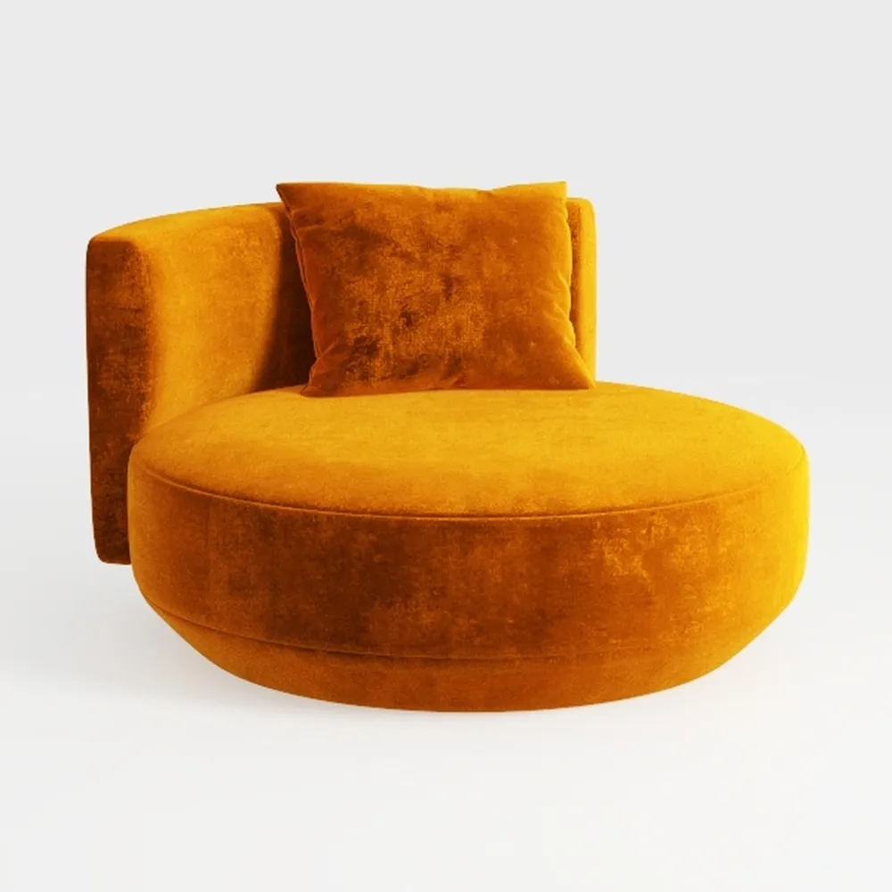 Furnimart 40" Oversized Barrel Accent Chair Set 