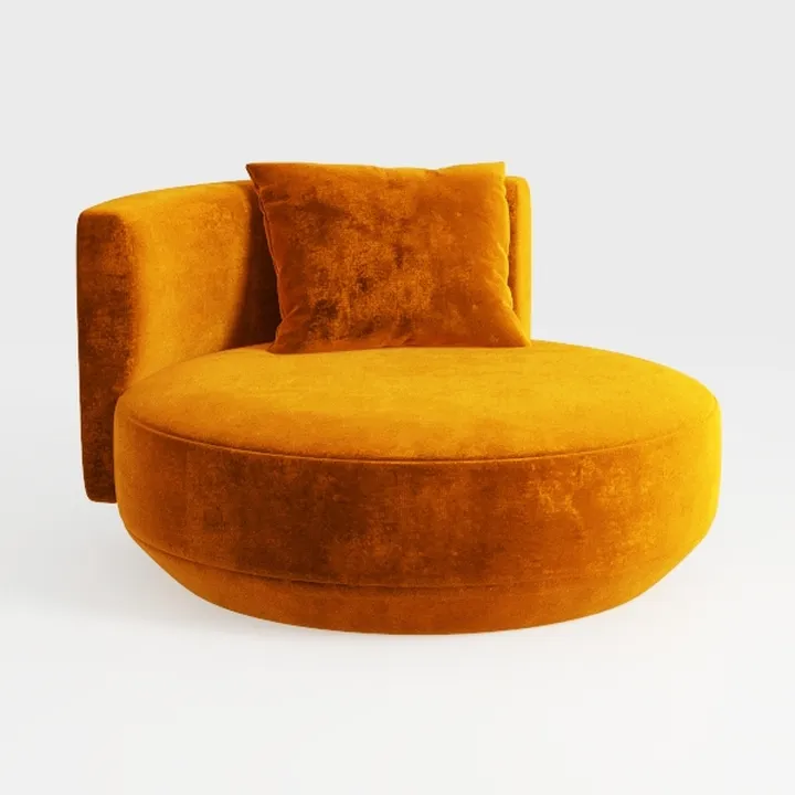 Furnimart 40" Oversized Barrel Accent Chair Set