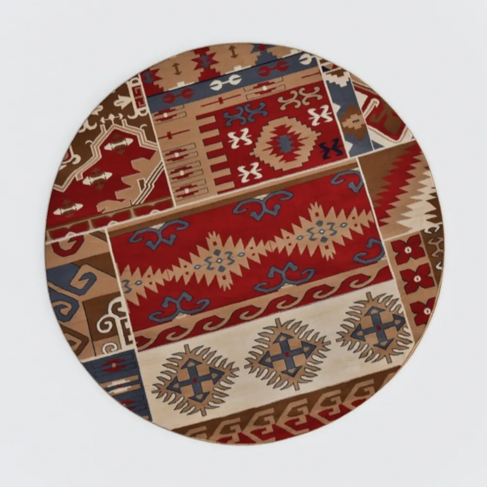 Lahome Moroccan Trellis Washable Round Rugs, Non