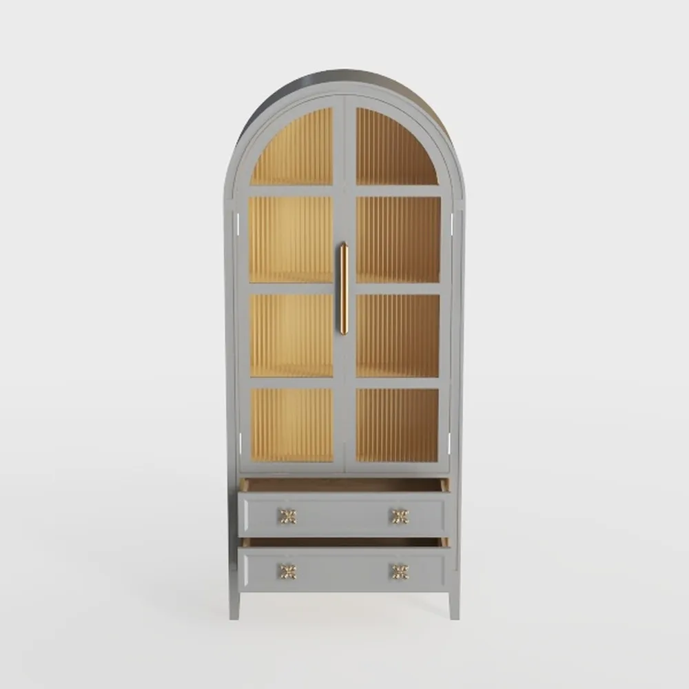 Semoic 73" Tall Arched Storage Cabinet - Modern