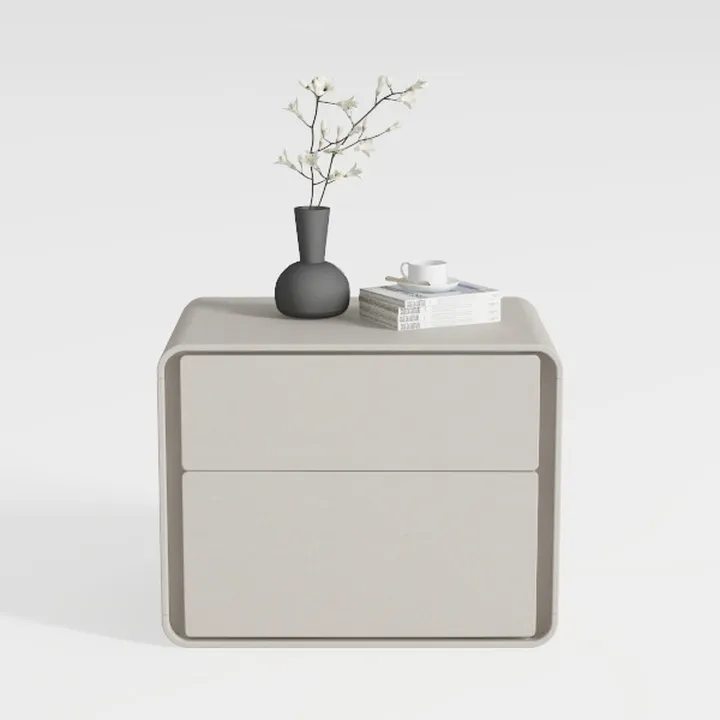 VICITON Modern Narrow Faux Leather Nightstand