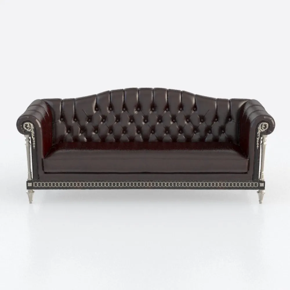 Eafurn 83.66" Chesterfield Sofa - Modern Deep