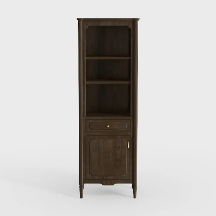 Farmhouse Tall Bookshelf, 7 Tier Arched Bookcase