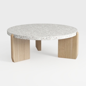 Modern Wooden Round Coffee Table,Chipboard Wood Ce