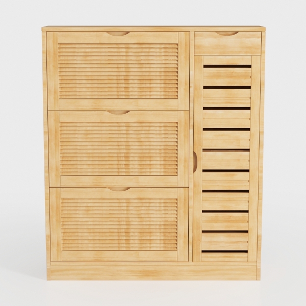 TVU Rattan 6 Drawer TV Stand for Bedroom, Solid