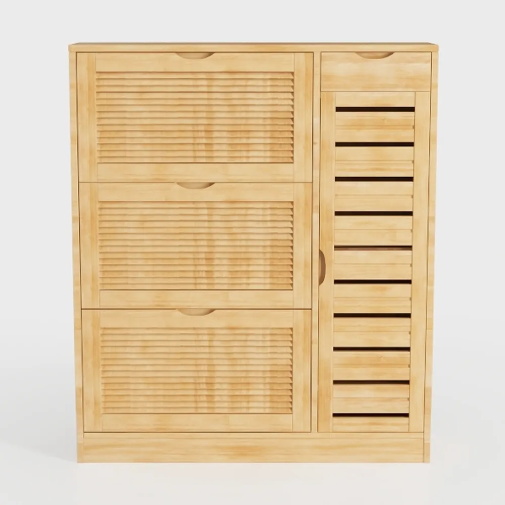 TVU Rattan 6 Drawer TV Stand for Bedroom, Solid