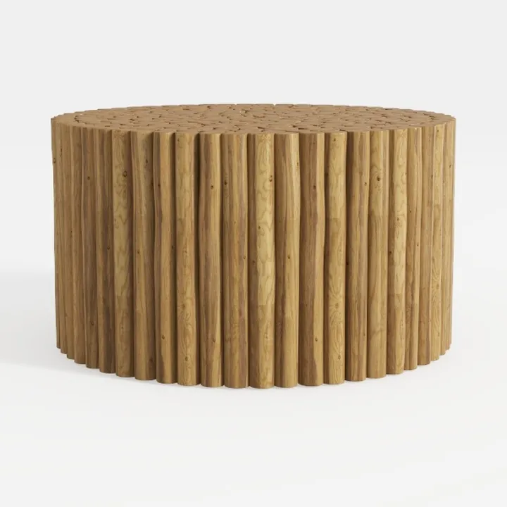 Fluted Buffet Sideboard Cabinet with Storage,