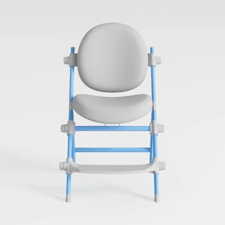 Modern Blue Metal Fabric Folding Chair 3D Model