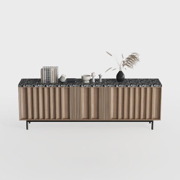 mopio Norwin Storage Cabinet, Modern Rustic