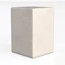 Minimalist Concrete Rectangle Side Table Stool 3D Model Left 45 Degree View
