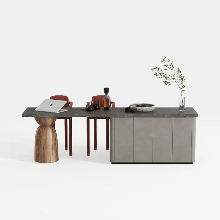 Generico Elegante Set di Tavolo e sedie da Bar - Robusto Mobile da Pranzo con Struttura in Metallo per Cucina, Soggiorno e Sala da Pranzo - Tavolo da Bar Compatto con sedie (47,5 x 20 x 41,5 Pollici)
