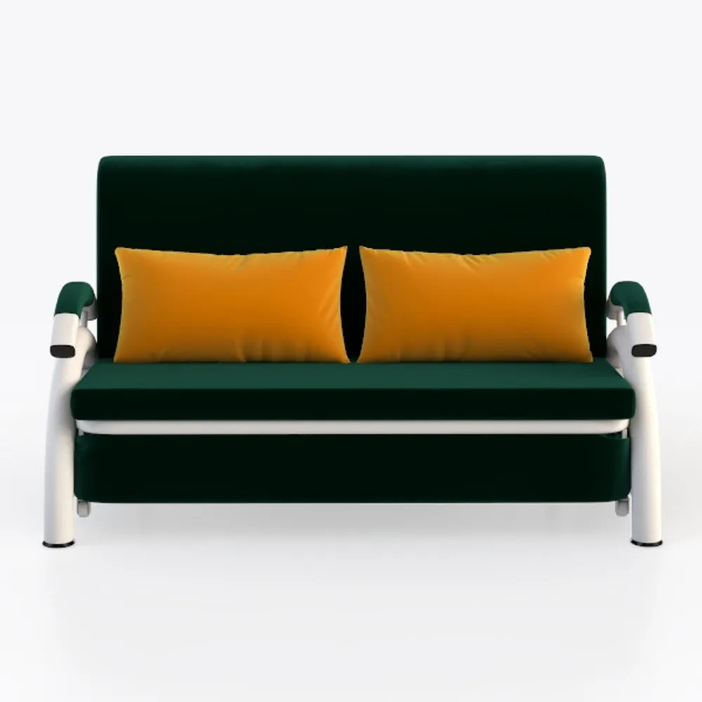 Convertible Sofa Bed with Storage Velvet Upholster