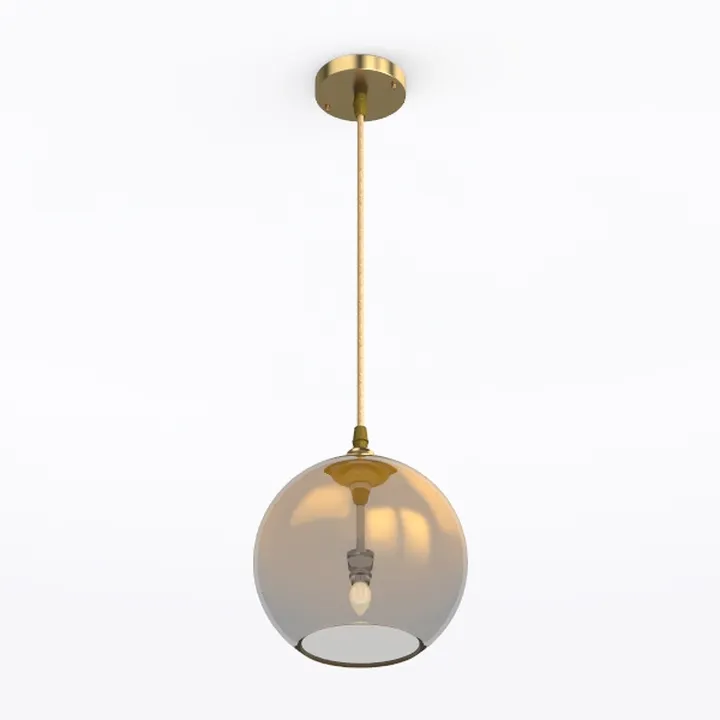 Modern Globe Pendant Light 1-Light Mid Century