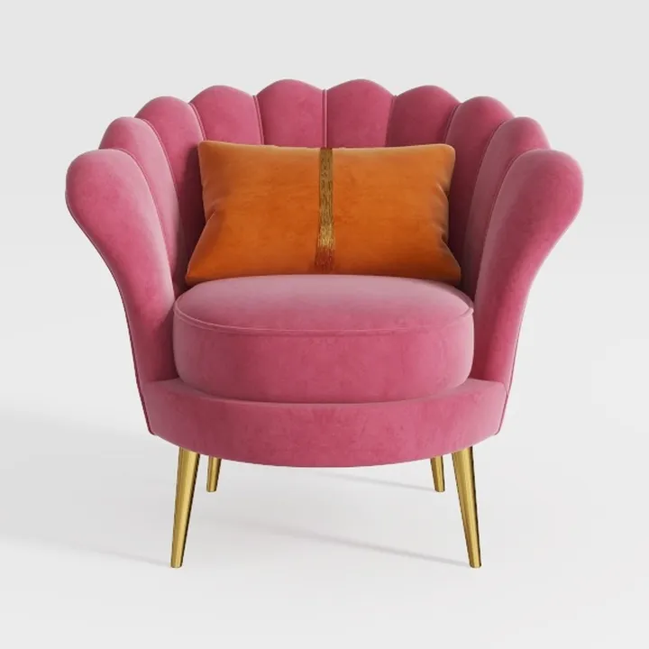 Velvet Flared Arm Loveseat Contemporary Channel Tu