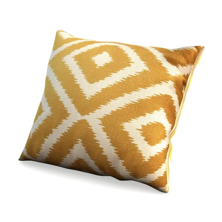 Bohemian Geometric Pattern Fabric Throw Pillow 3D Model