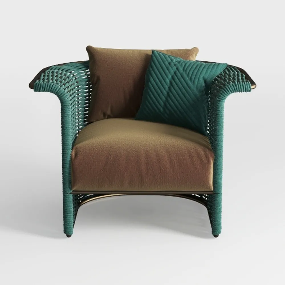 UIXE Faux Leather Barrel Accent Chair Modern Club