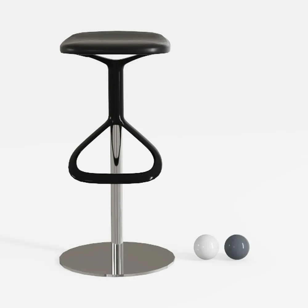 JOSTZHXIN Rolling Stool PU Leather Swivel Stools