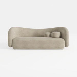 Circe Taupe Textured Velvet Sofa
